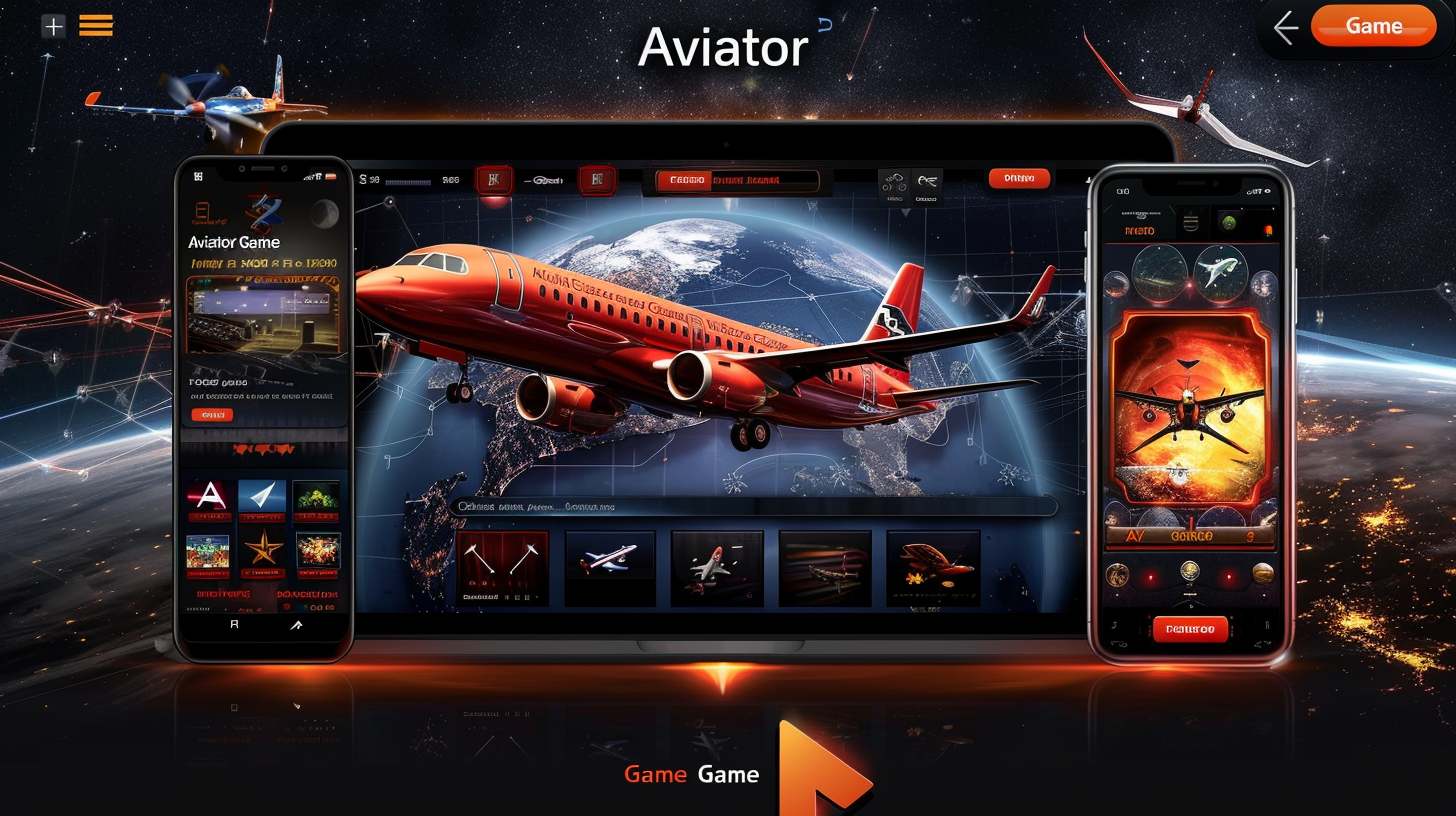 6777bd Aviator interface displayed on a tablet and smartphone.
