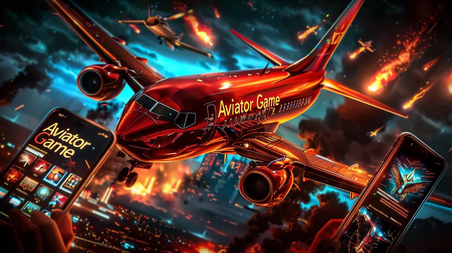 A red jet flying over a city in 6777bd Aviator, showing the game’s thrill.