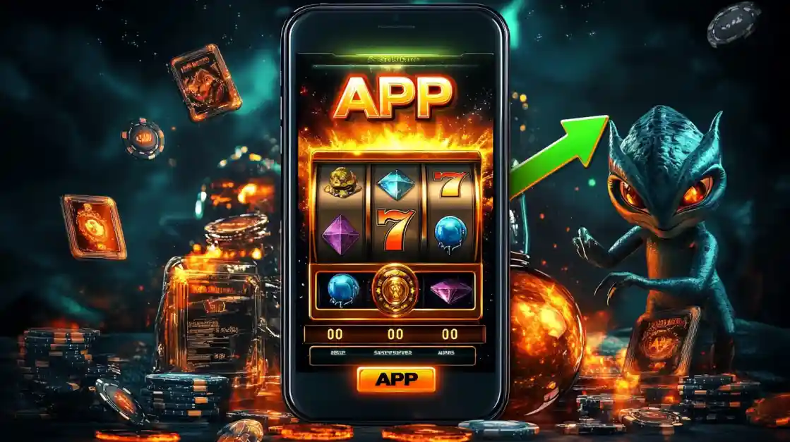 A slot-style game shown inside the 6777bd mobile app, highlighting a fun gaming experience.